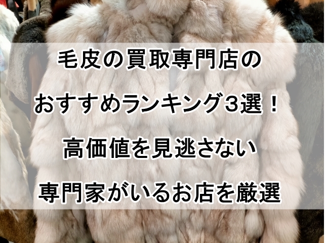 毛皮の買取専門店のおすすめランキング３選！高価値を見逃さない専門家がいるお店を厳選_00