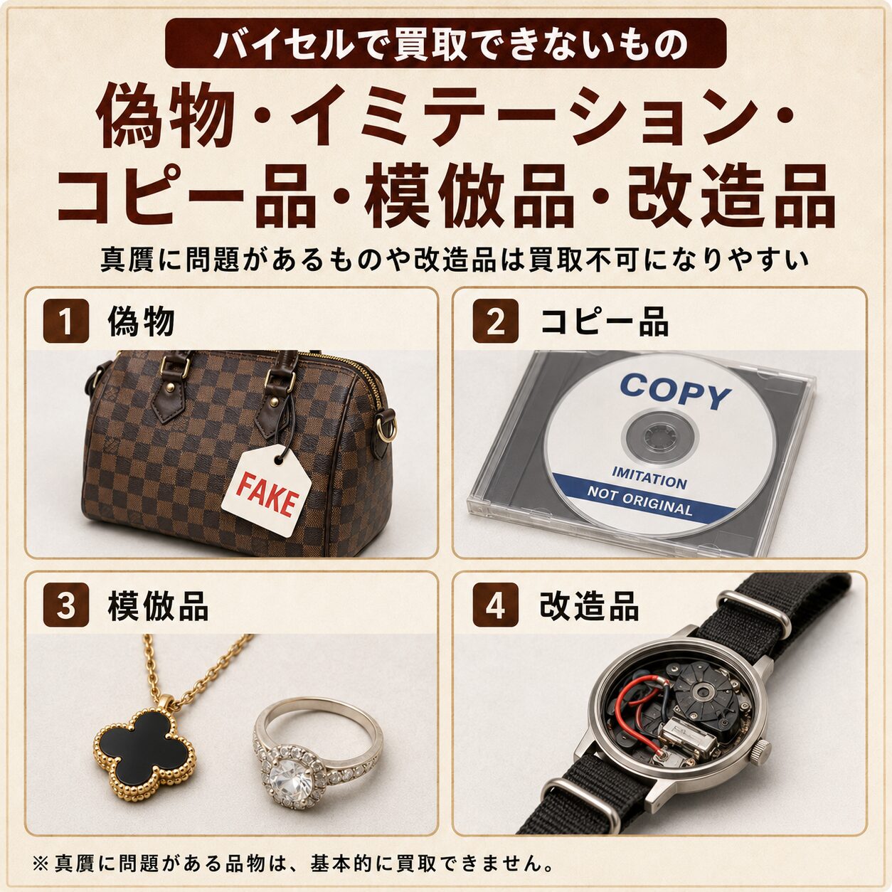 バイセルで買取できないもの・売れるもの一覧！買取品目まるわかり 